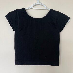 Free People Intimately Black Crop Top w/ Scoop Neck - XS